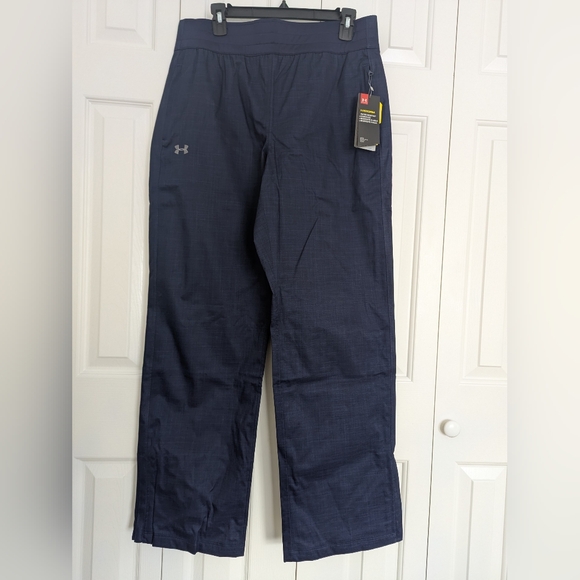 Under Armour Athletic Wind Pants Womens Size L ColdGear Loose. - Picture 1 of 9